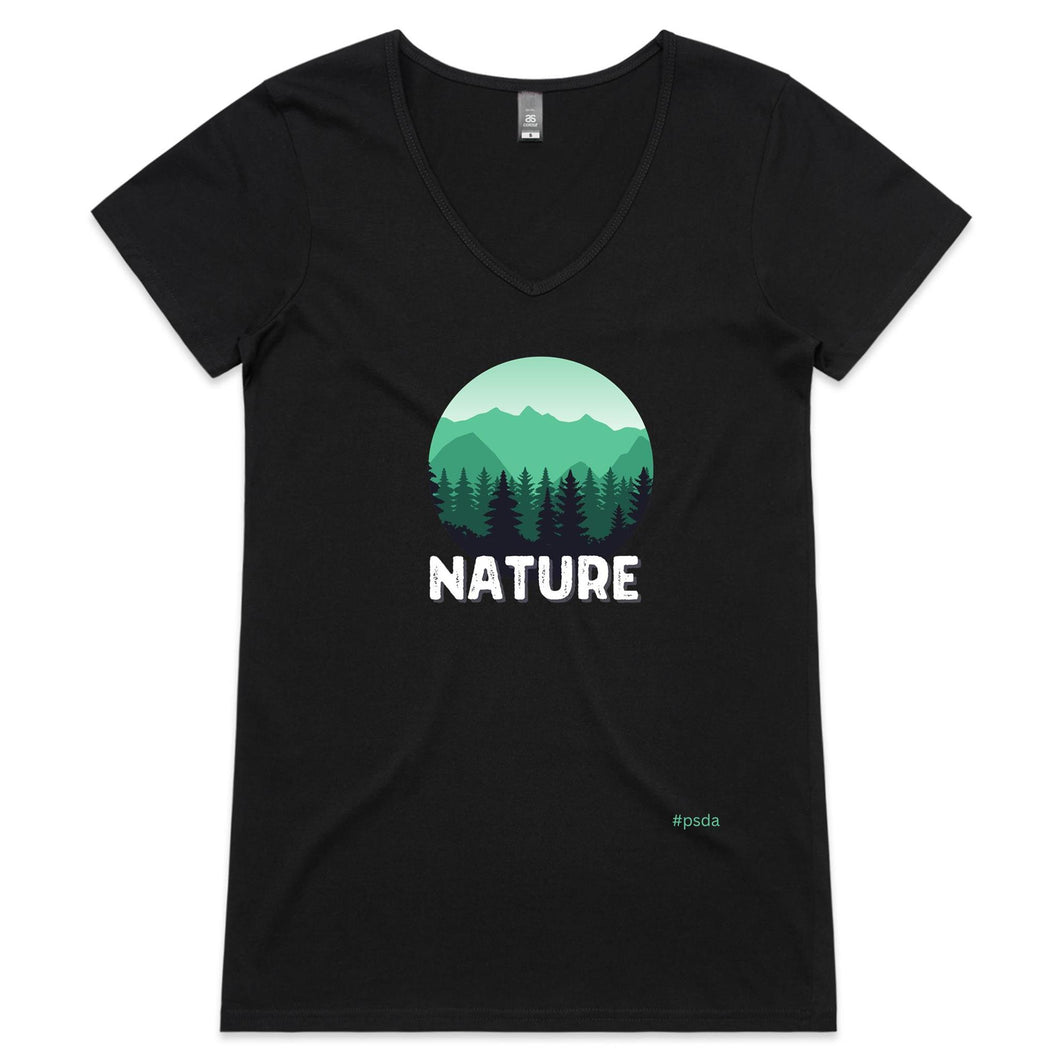Nature - Womens V-Neck T-Shirt