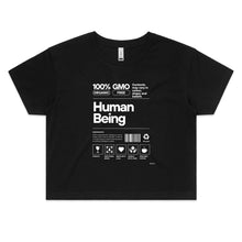 Load image into Gallery viewer, Human Being - Women&#39;s Crop Tee
