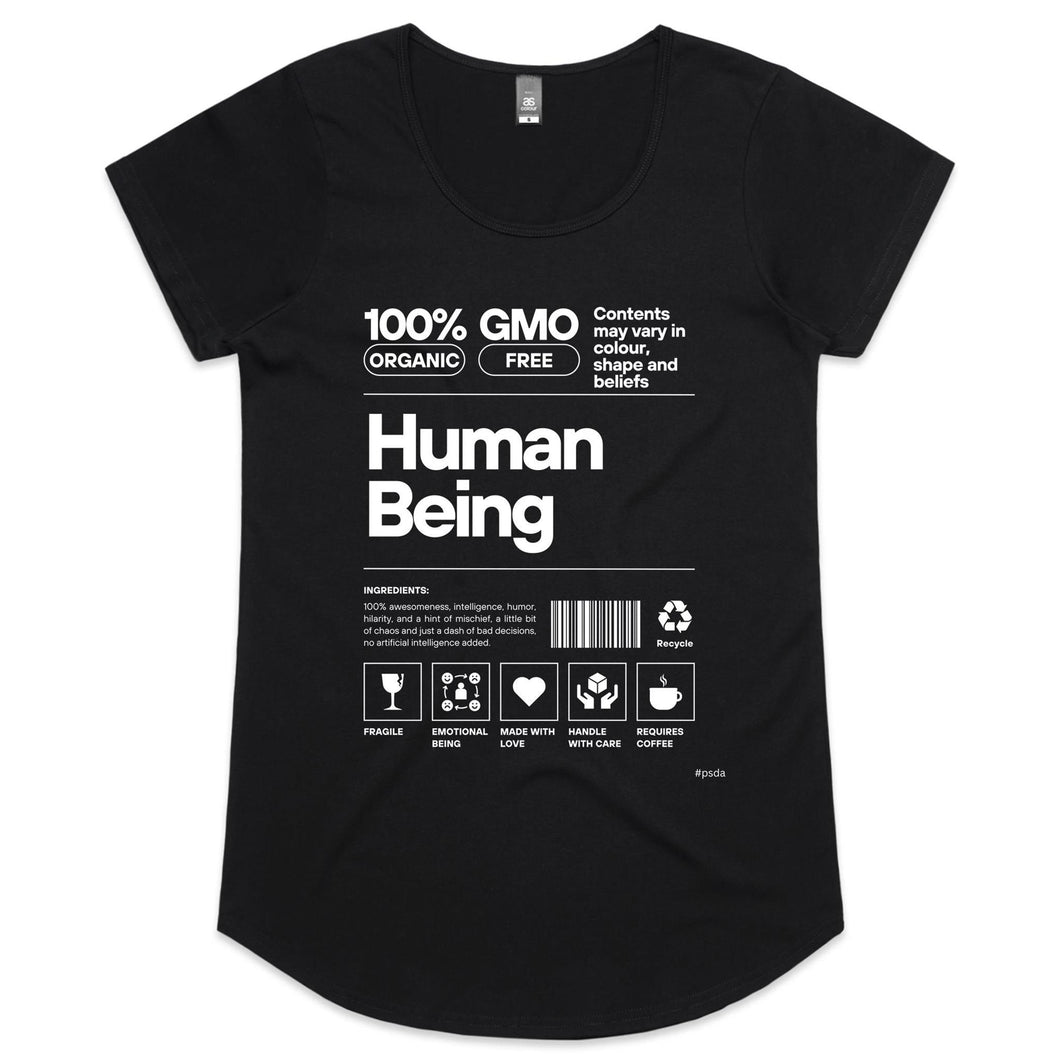 Human Being - Womens Scoop Neck T-Shirt