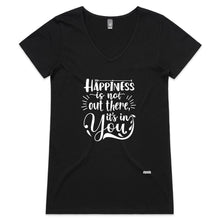 Load image into Gallery viewer, Happiness - Womens V-Neck T-Shirt
