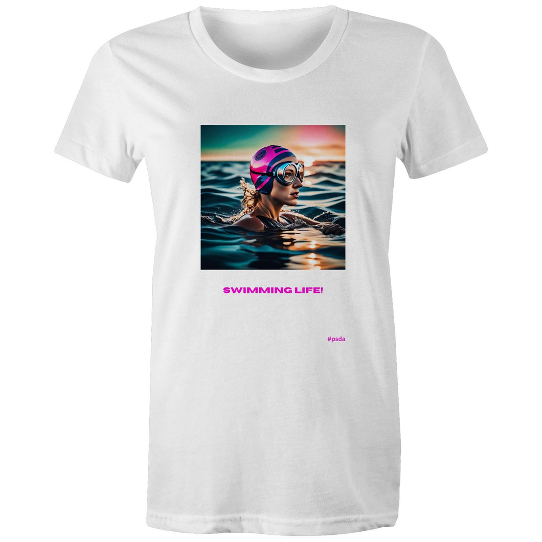 Female Swimming Lifestyle Ultra Modern T-Shirt