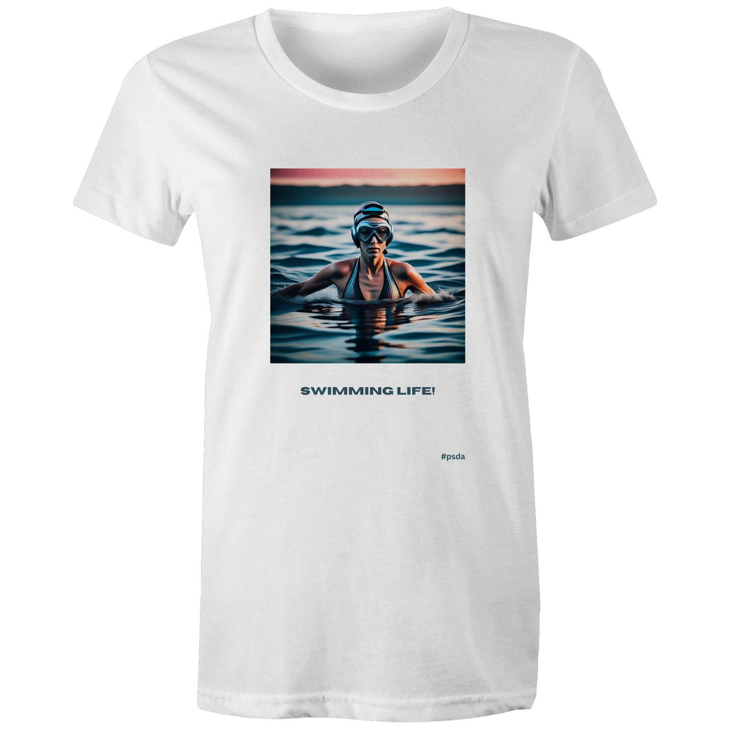 Female Swimming Lifestyle Ultra Modern T-Shirt