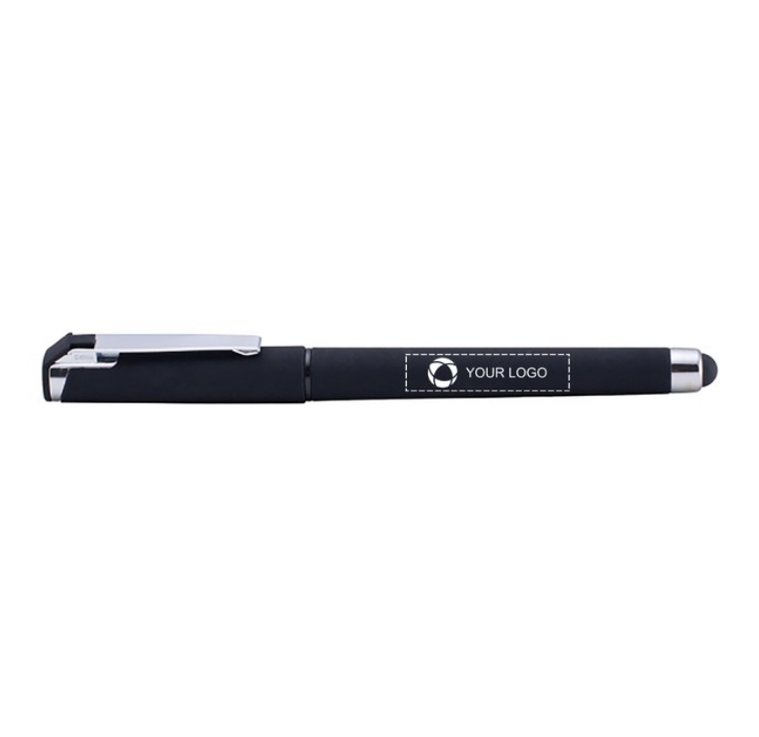 Soft Touch Hughes Stylus Pen with Black Gel Ink