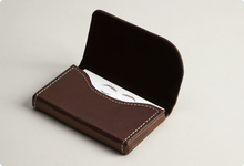 Load image into Gallery viewer, Brown Leather Horizontal Business Card Holders

