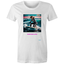 Load image into Gallery viewer, Surfing Life #5 - Women&#39;s Designer Wow Factor T-Shirt
