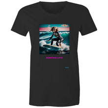 Load image into Gallery viewer, Surfing Life #5 - Women&#39;s Designer Wow Factor T-Shirt
