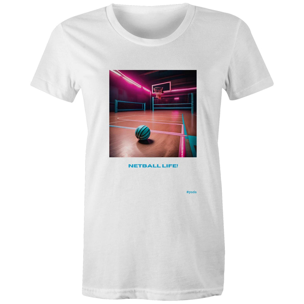 Netball Life #1 - Women's Designer Wow Factor T-Shirt