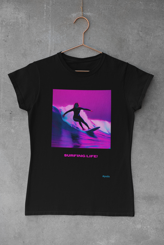 Female Surfing Lifestyle T-Shirt Ultra Modern