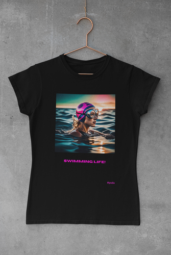 Female Swimming Lifestyle Ultra Modern T-Shirt