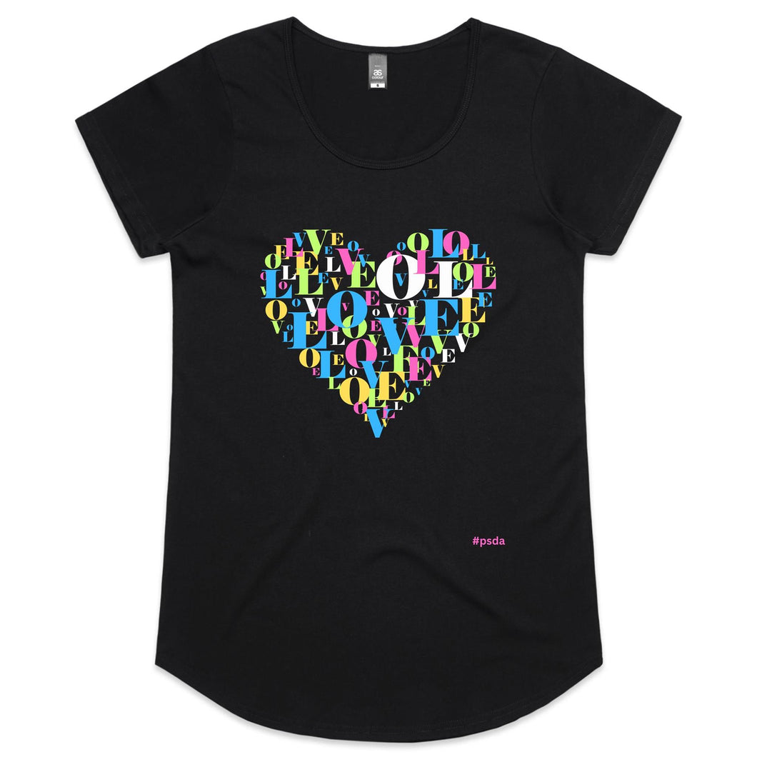 Love - Womens Scoop Neck T-Shirt
