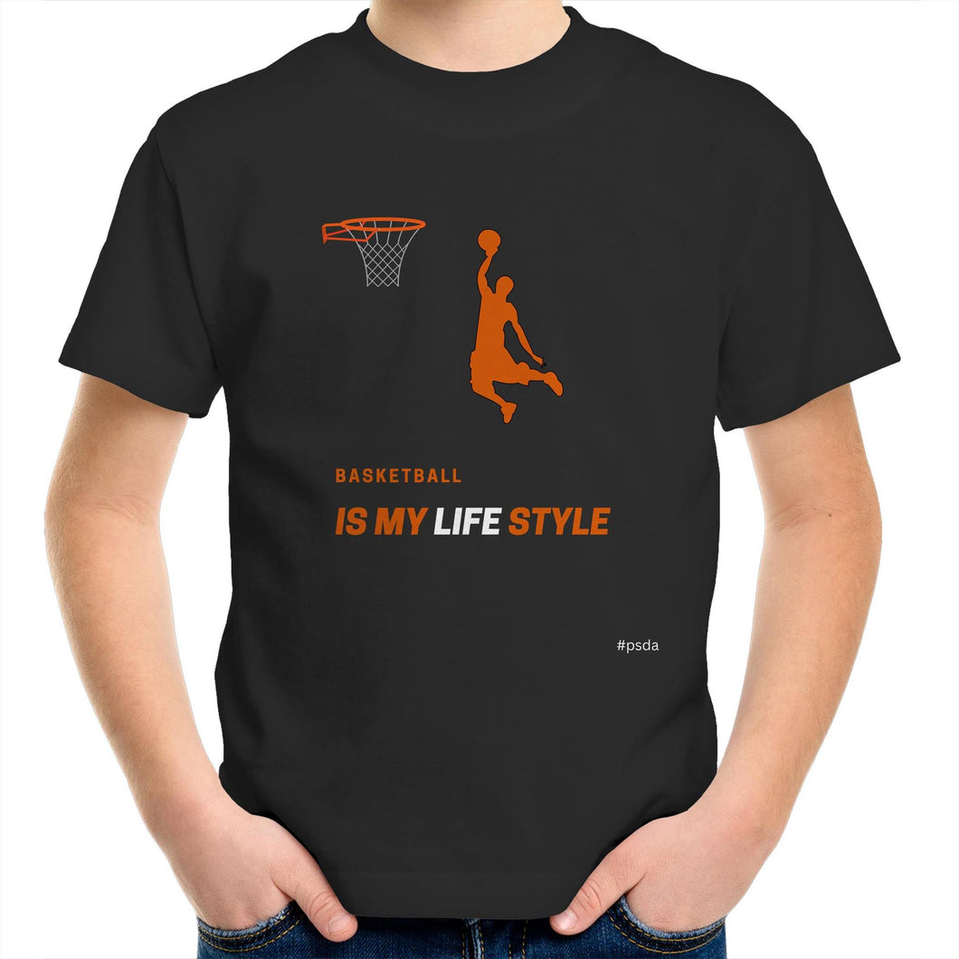 Basketball Is My Life Style - Kids/Youth Crew T-Shirt