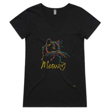Load image into Gallery viewer, Meow - Womens V-Neck T-Shirt
