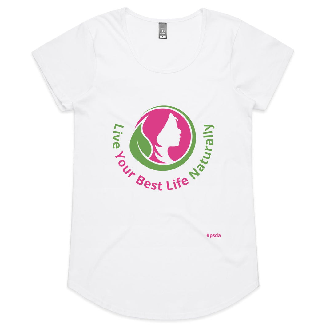 Live Your Best Life Naturally - Womens Scoop Neck T-Shirt