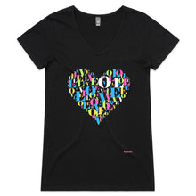Load image into Gallery viewer, Love Womens V-Neck T-Shirt

