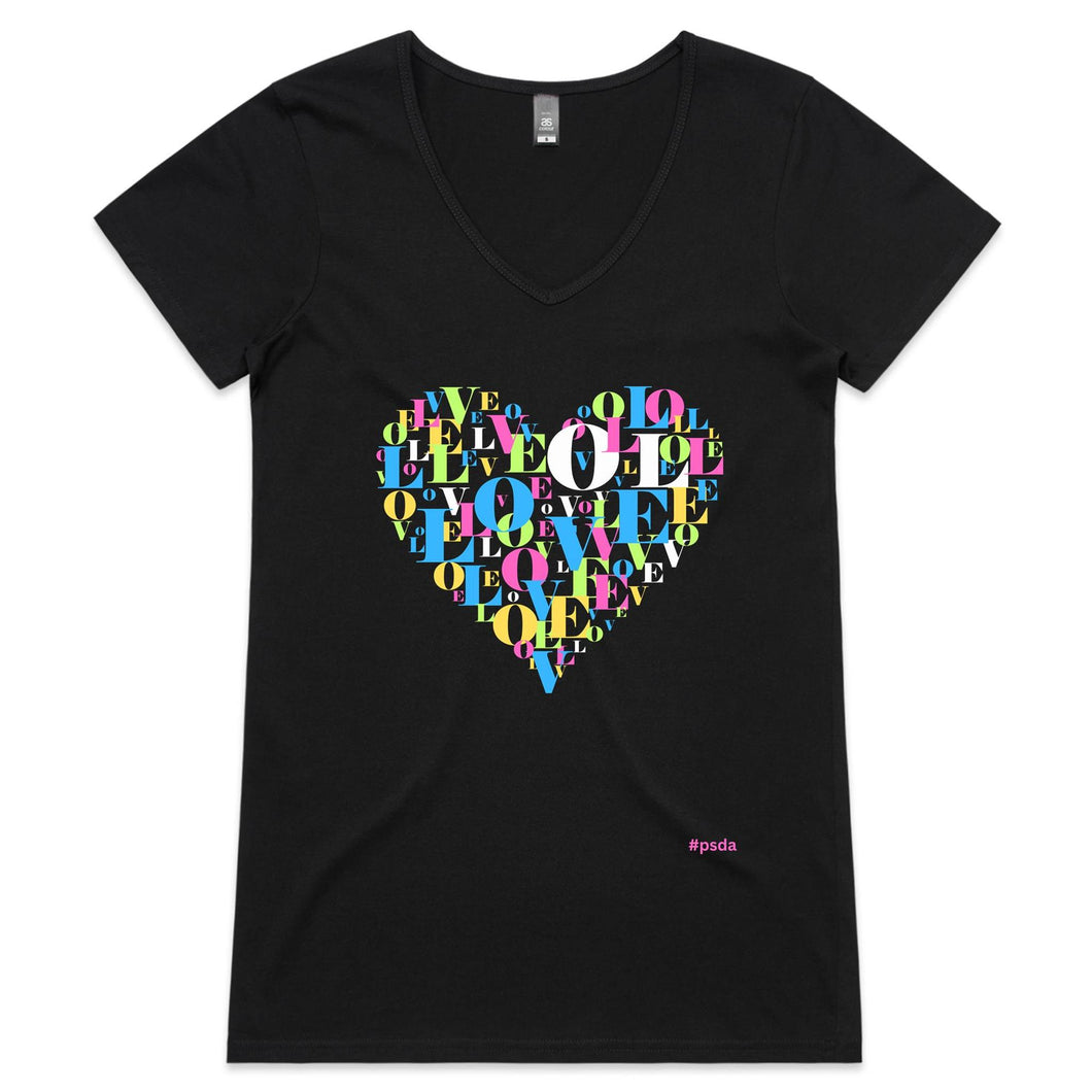 Love Womens V-Neck T-Shirt