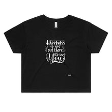Load image into Gallery viewer, Happiness - Women&#39;s Crop Tee
