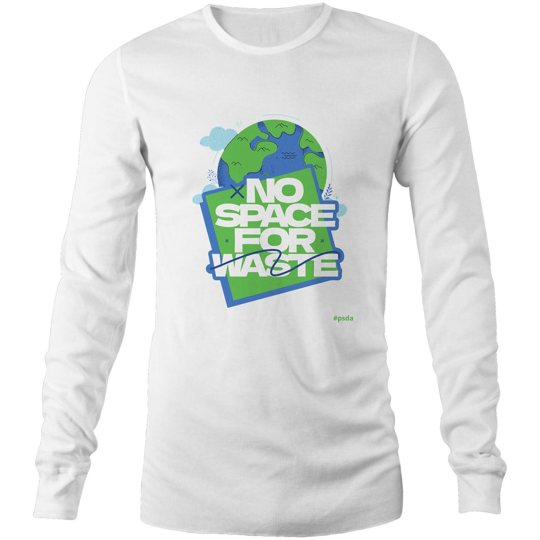 No Space For Waste - Mens Long Sleeve T-Shirt