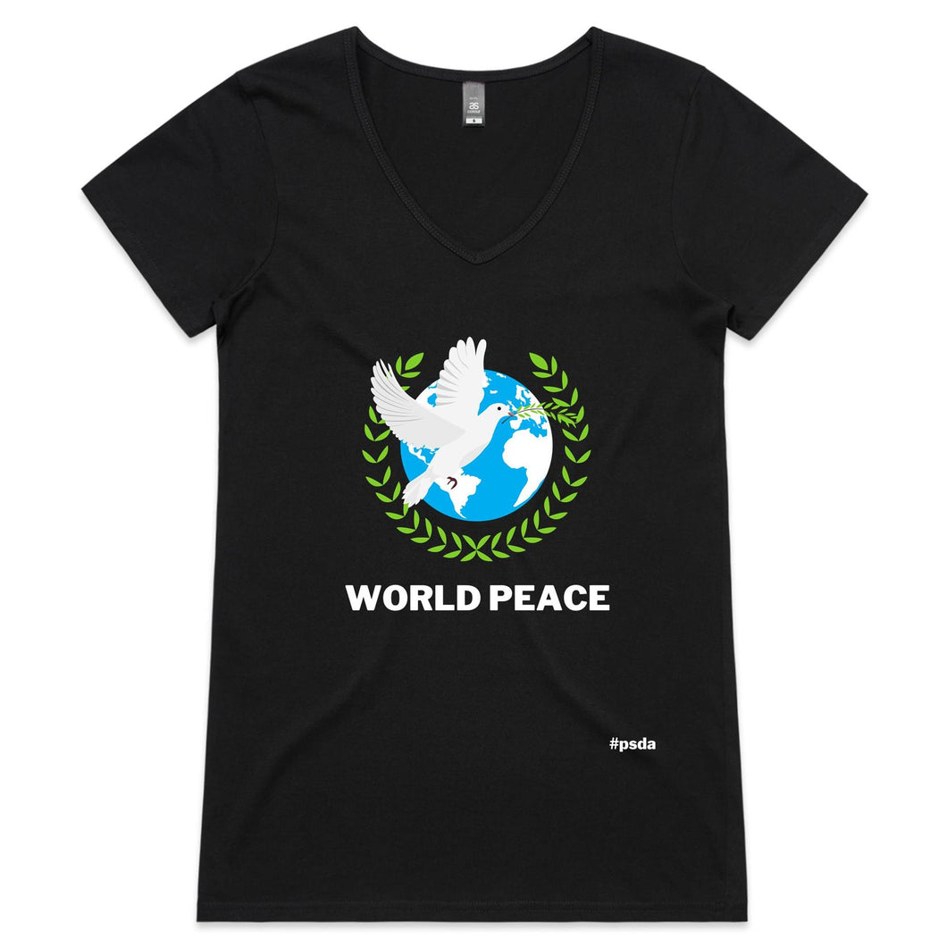 World Peace - Womens V-Neck T-Shirt