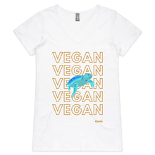 Load image into Gallery viewer, Vegan - Womens V-Neck T-Shirt
