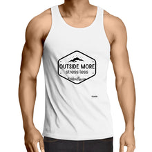 Load image into Gallery viewer, Outside More. Stress Less - Mens Singlet Top
