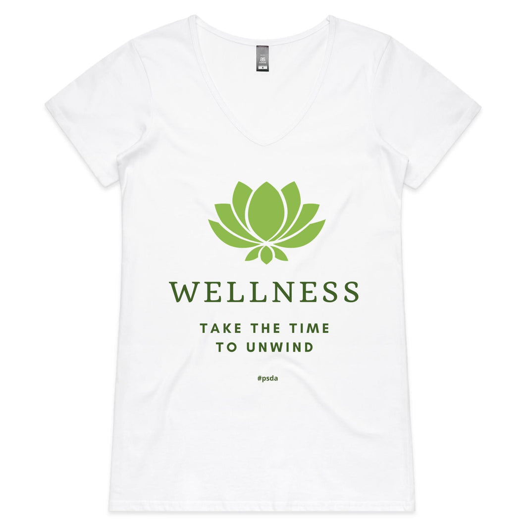 Wellness - Womens V-Neck T-Shirt