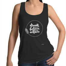 Load image into Gallery viewer, Dream Believe Achieve Female Singlet Top
