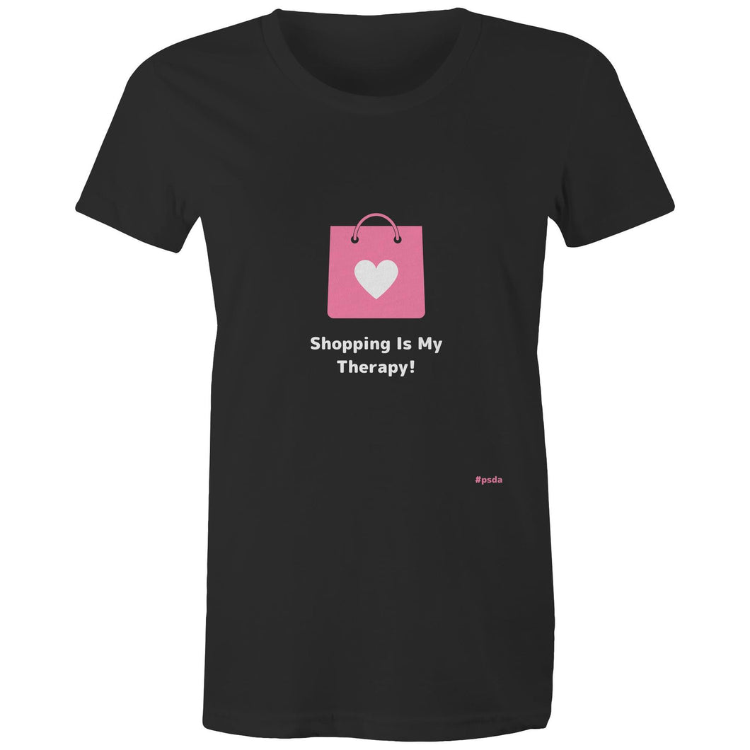 Shopping Is My Therapy - High Quality Regular - Female T-Shirt