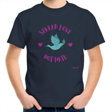 Load image into Gallery viewer, Spread Love Not Hate - Kids/Youth Crew T-Shirt
