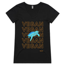 Load image into Gallery viewer, Vegan - Womens V-Neck T-Shirt
