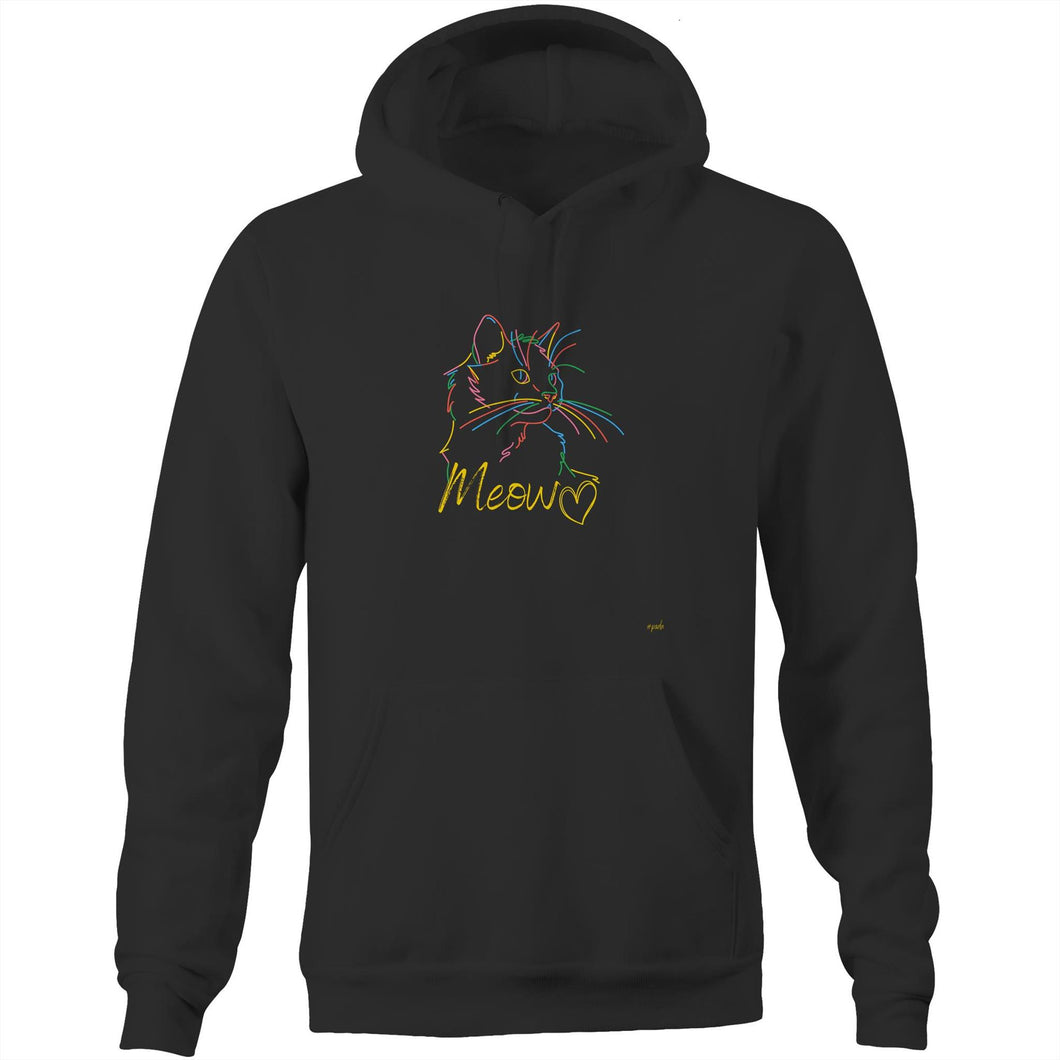Meow - Pocket Hoodie Sweatshirt