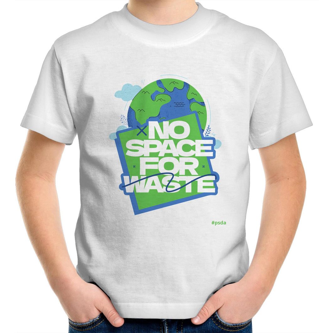 No Space For Waste - Kids/Youth Crew T-Shirt