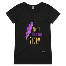 Load image into Gallery viewer, Write Your Own Story - Womens V-Neck T-Shirt
