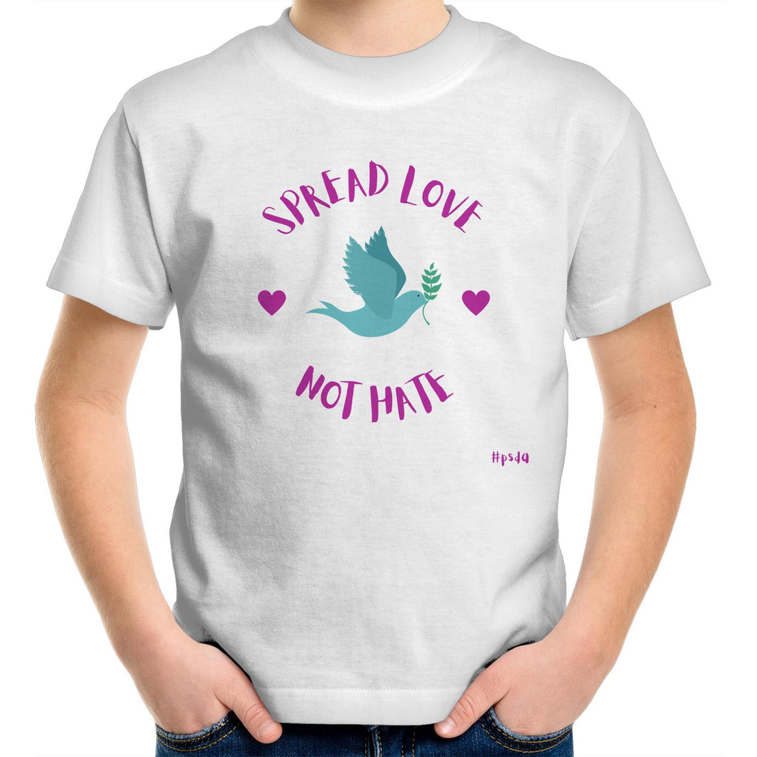 Spread Love Not Hate - Kids/Youth Crew T-Shirt