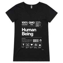 Load image into Gallery viewer, Human Being - Womens V-Neck T-Shirt
