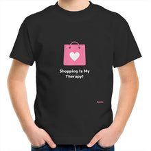 Load image into Gallery viewer, Shopping Is My Therapy - Kids/Youth Crew T-Shirt
