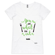 Load image into Gallery viewer, You Are What You Eat - Womens V-Neck T-Shirt
