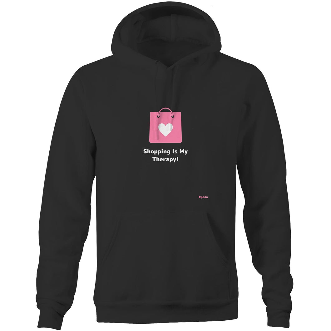 Shopping Is My Therapy - Pocket Hoodie Sweatshirt