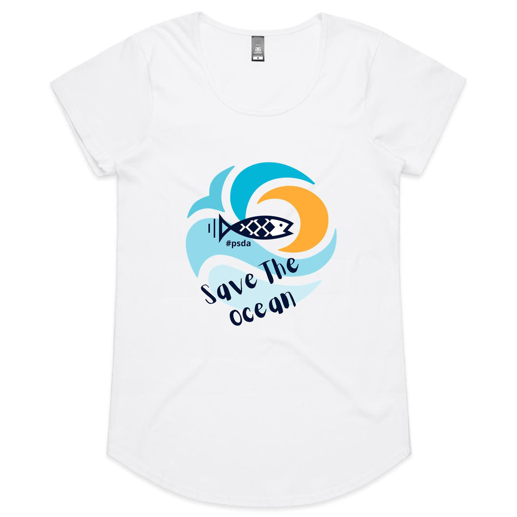 Save The Ocean - Womens Scoop Neck T-Shirt