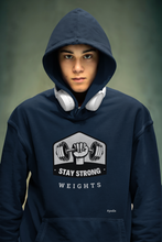 Load image into Gallery viewer, Stay Strong. Weights - Pocket Hoodie Sweatshirt
